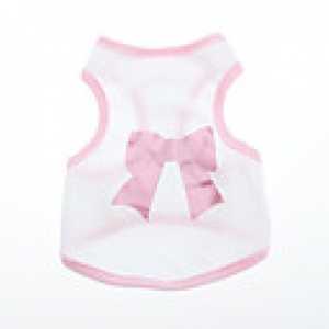 Dog Shirt / T-Shirt Pink Summer / Spring/Fall Bowknot