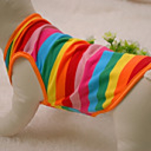 Cat / Dog Shirt / T-Shirt Rainbow Summer / Spring/Fall Stripe Fashion