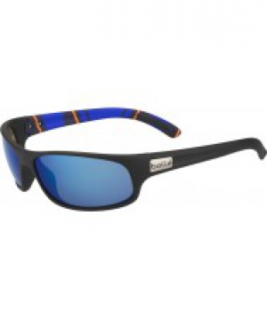 Bolle Anaconda Matte Black Stripes Polarized Offshore Blue Sunglasses