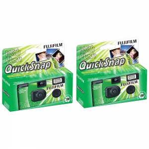 Fujifilm QuickSnap disposable Single Use Flash Camera with 27 Exposures - Twin Pack