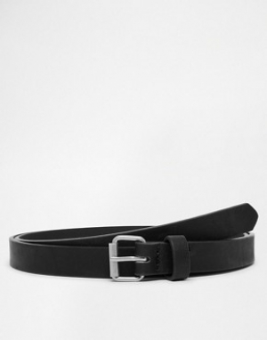 ASOS Super Skinny Belt In Black Faux Leather