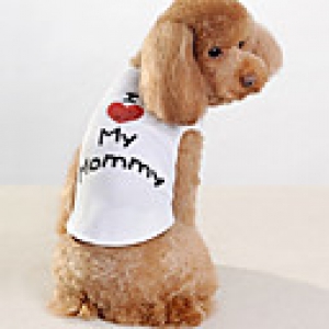 Dog Shirt / T-Shirt White Spring/Fall Letter  Number