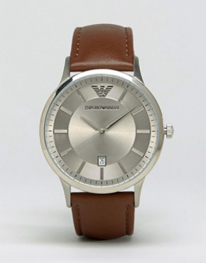 Emporio Armani Tan Leather Strap Watch AR2463