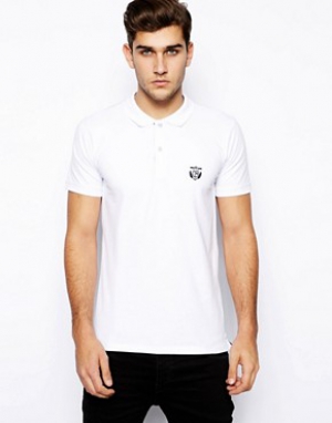 Selected Homme Pique Polo Shirt With Embroidery