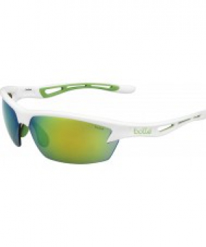 Bolle Bolt Orica Shiny White Green Edge Modulator Emerald Green Sunglasses