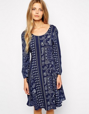 Vila Scarf Print Swing Dress