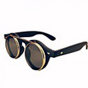 Unisex Punk Style Vintage Rayban Metal Frame Round Sunglasses