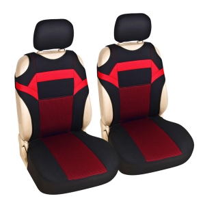 2PCS Universal T Shirt Design Front Car Seat Covers Protector Polyester Breathable 27*15*4cm