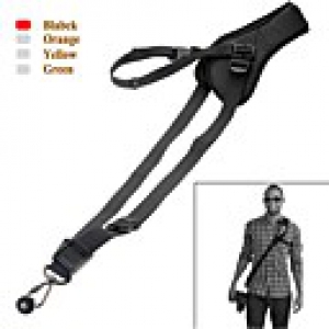 Neck Shoulder Camera Strap Single Shoulder Sling Black Belt Strap for SLR DSLR-Black/Orange/Yellow/Green