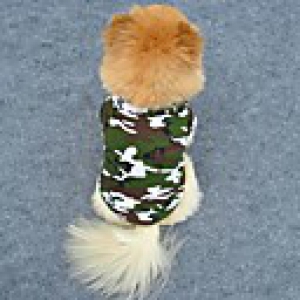 Dog Shirt / T-Shirt Green Spring/Fall Camouflage