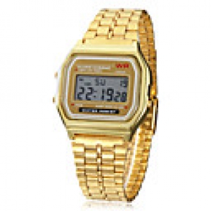 Men's Watch Dress Watch Multi-Function Square Digital LCD Dial Alloy Band