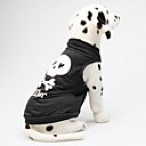 Dog Shirt / T-Shirt Black Summer Skulls / Hearts