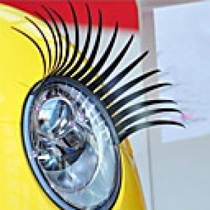 Eyelash Car Decorative Vehicle Headlight Sticker (Pair)