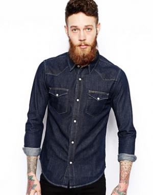 Lee Western Denim Shirt Slim Fit Raw Wash