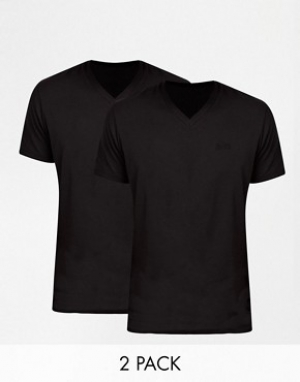 Hugo Boss V Neck T-Shirt Two Pack In Regular Fit