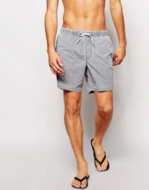 ASOS Swim Shorts With Acid Wash In Mid Length