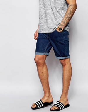 ASOS Denim Shorts In Skinny Fit Mid Wash