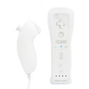 2-in-1 MotionPlus Remote Controller and Nunchuk  Case for Wii/Wii U (White)