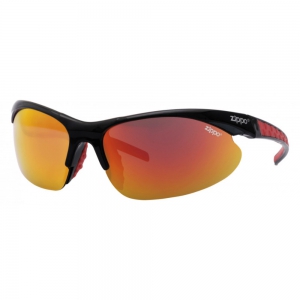 Zippo Sports Sunglasses ORANGE SEMI RIMLESS WRAP with Storage Pouch