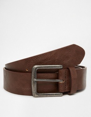 ASOS Belt in Brown Faux Leather