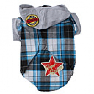Dog Shirt / T-Shirt / Shirt Blue Spring/Fall Plaid/Check