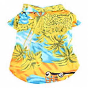 Dog Shirt / T-Shirt White / Blue / Yellow Summer Vacation
