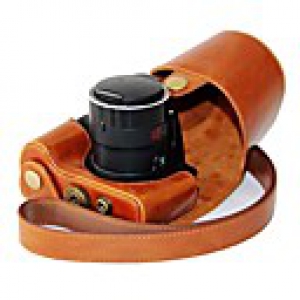 Dengpin Leather Detachable Protective Camera Case with Shoulder Strap for Canon PowerShot SX510 HS