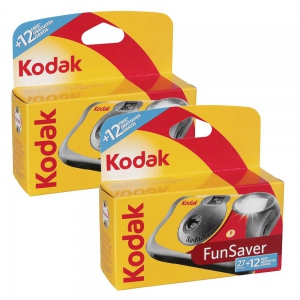 Kodak Fun Saver Disposable Single Use Camera with Flash - 39 Pictures / Exposures - EXTRA VALUE TWIN PACK