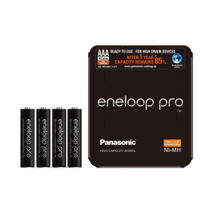 Panasonic Eneloop PRO AAA Rechargeable Batteries NiMH 930mAh - 4 Pack with Case