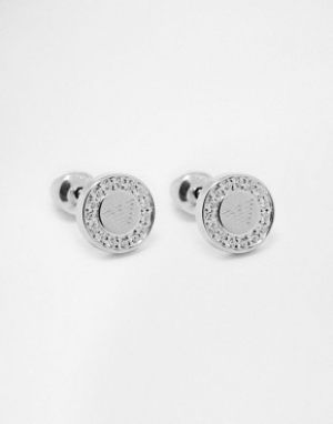 Emporio Armani Eagle Round Stud Earrings