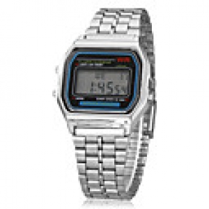 Women's Watch Dress Watch Multi-Function Square Digital LCD Dial Alloy Band