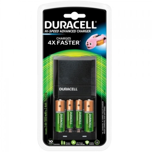 Duracell Hi-Speed Advanced Charger with 2 x 1300 AA and 2 x 750 AAA Ni-Mh Rechargeable Batteries