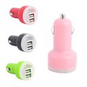 Mini Portable Car Charger with 2xUSB for Cellphone (5V 2.1A)
