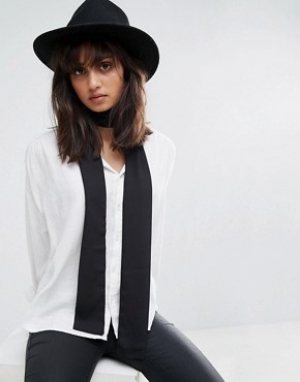 ASOS 70s Long Skinny Scarf In Black