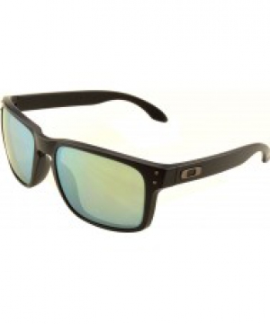 Oakley OO9102-50 Holbrook Matte Black -  Emerald Iridium Polarized Sunglasses