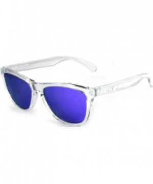 Oakley 24-305 Frogskins Polished Clear - Violet Iridium Sunglasses